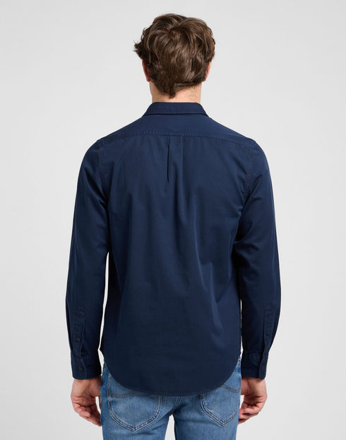 Lee Men's Patch Shirt In Rivet Navy - Rodeo In