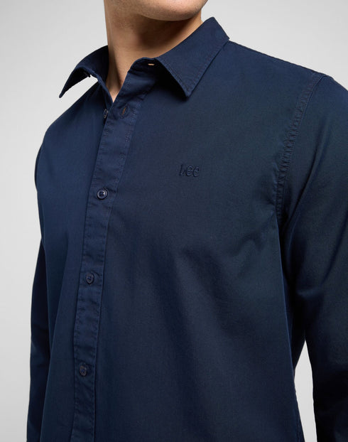 Lee Men's Patch Shirt In Rivet Navy - Rodeo In
