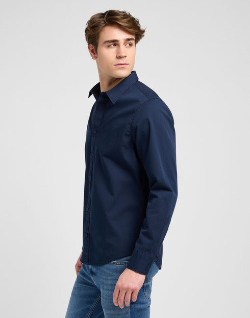 Lee Men's Patch Shirt In Rivet Navy