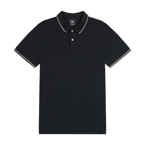 Lee Men's Pique Polo In Black - Rodeo In