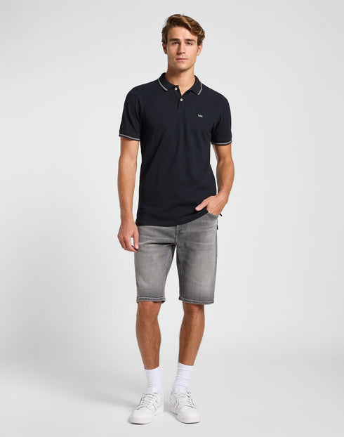 Lee Men's Pique Polo In Black - Rodeo In