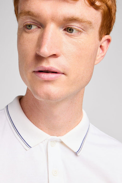 Lee Men's Pique Polo In Bright White