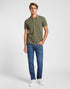 Lee Men's Pique Polo In Olive Groove