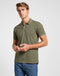 Lee Men's Pique Polo In Olive Groove