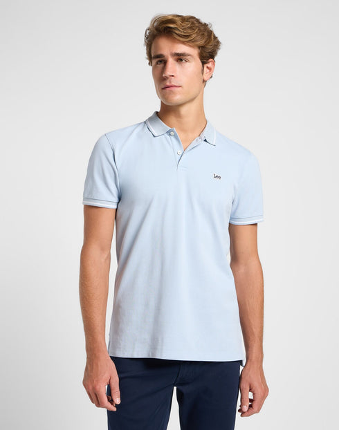 Lee Men's Pique Polo In Shy Blue