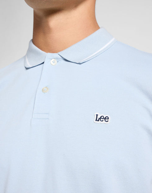 Lee Men's Pique Polo In Shy Blue
