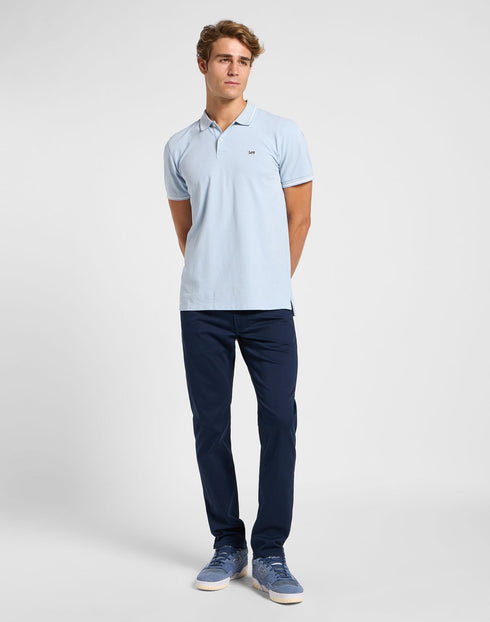 Lee Men's Pique Polo In Shy Blue