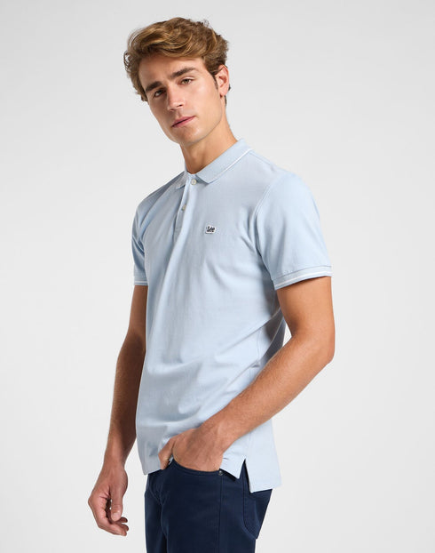Lee Men's Pique Polo In Shy Blue