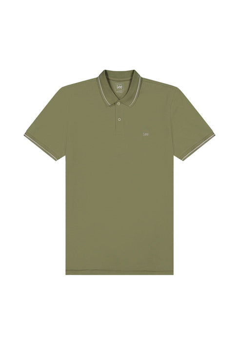 Lee Men's Pique Polo T-Shirt In Mercantile Green - Rodeo In