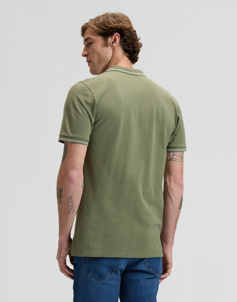 Lee Men's Pique Polo T-Shirt In Mercantile Green - Rodeo In
