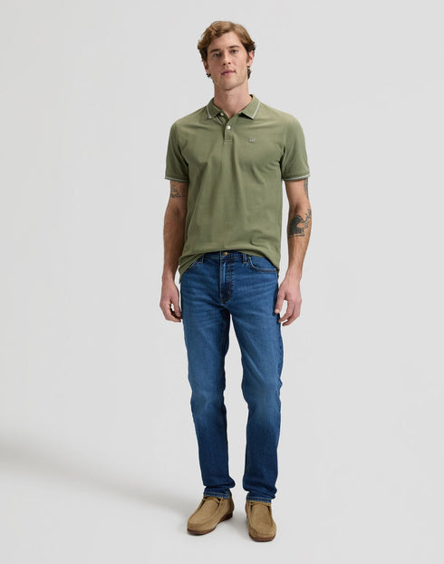 Lee Men's Pique Polo T-Shirt In Mercantile Green - Rodeo In