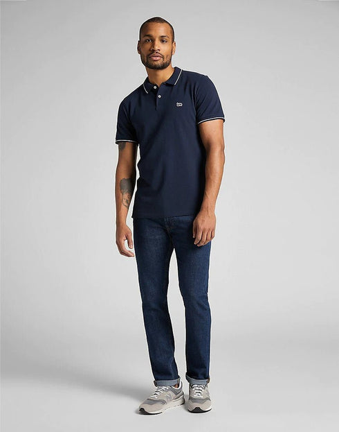 Lee Men's Pique Polo T-Shirt in Navy - Rodeo In
