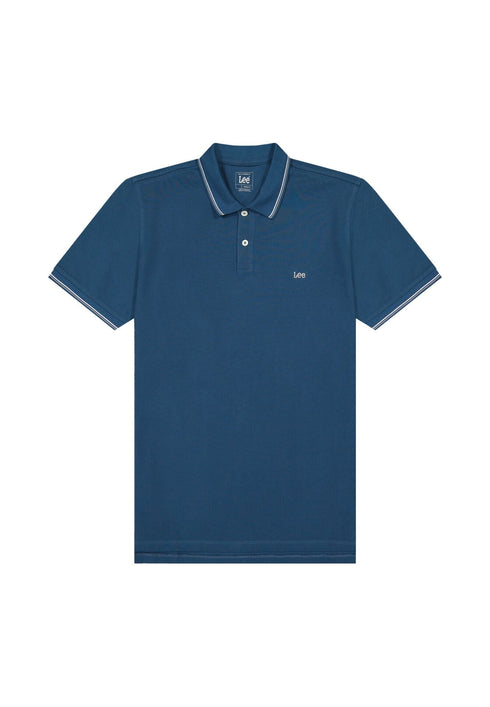 Lee Men's Pique Polo T-Shirt In Orion Blue - Rodeo In