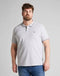 Lee Men's Pique Polo T-Shirt in Sharp Grey Melee - Rodeo In