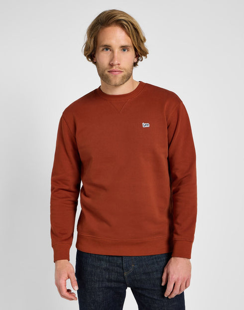 Lee Men's Plain Crew Sweatshirt in Sweet Maple