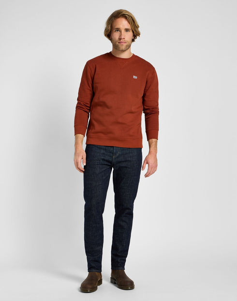 Lee Men's Plain Crew Sweatshirt in Sweet Maple