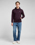 Lee Men's Plain Hoodie In Deep Wine