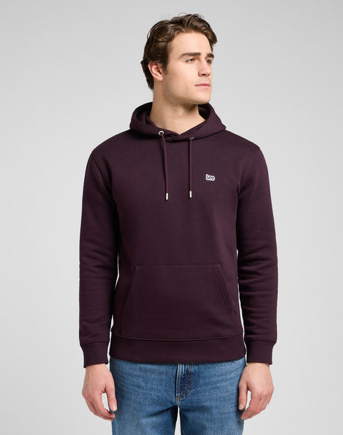 Lee Men's Plain Hoodie In Deep Wine