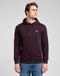 Lee Men's Plain Hoodie In Deep Wine