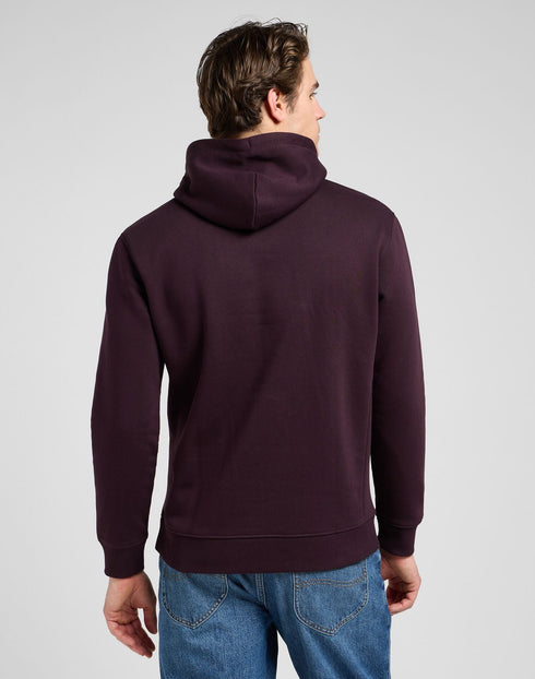 Lee Men's Plain Hoodie In Deep Wine