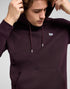 Lee Men's Plain Hoodie In Deep Wine