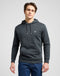 Lee Men's Plain Hoodie In Washed Black