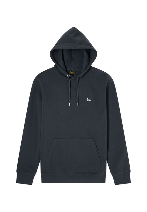 Lee Men's Plain Hoodie In Washed Black