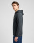 Lee Men's Plain Hoodie In Washed Black