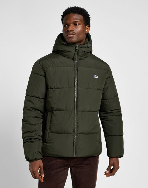 Lee Men's Puffer Jacket in Olive Night