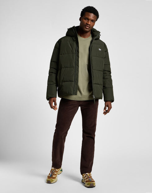 Lee Men's Puffer Jacket in Olive Night