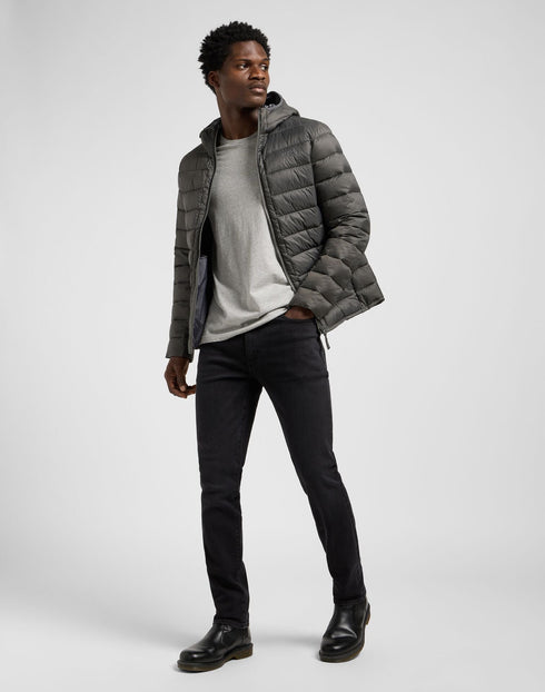 Lee Men's Puffer Jacket In Static Gray