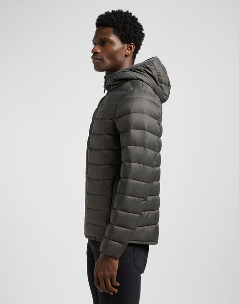 Lee Men's Puffer Jacket In Static Gray