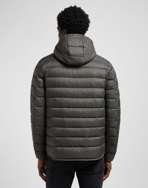 Lee Men's Puffer Jacket In Static Gray