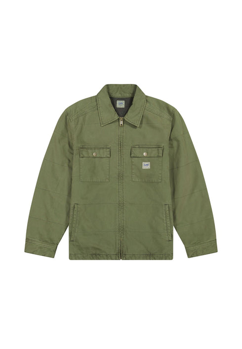 Lee Men's Quilted Workwear Jacket In Oak Moss - Rodeo In