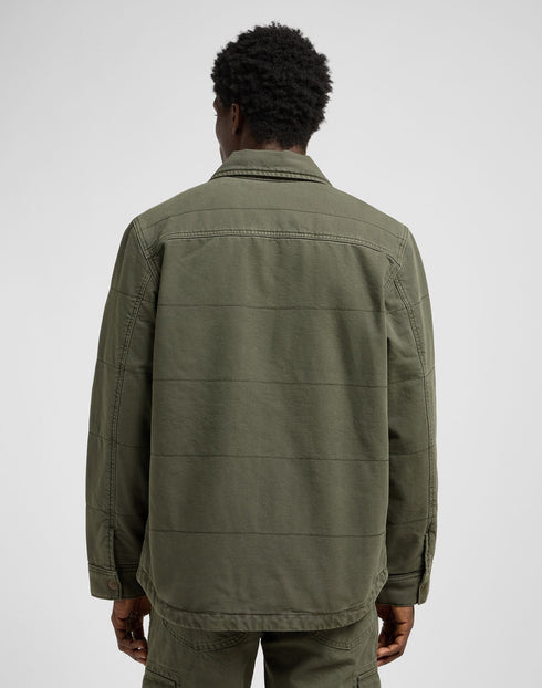 Lee Men's Quilted Workwear Jacket In Oak Moss - Rodeo In