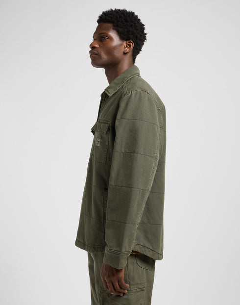Lee Men's Quilted Workwear Jacket In Oak Moss - Rodeo In