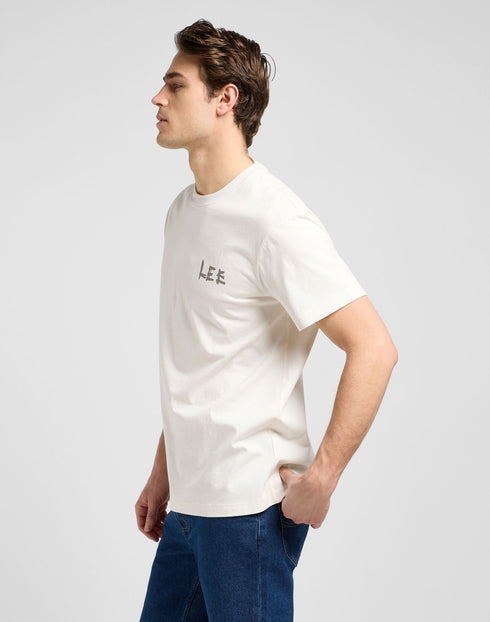 Lee Men's Relaxed Graphic T-Shirt in Ecru - Rodeo In