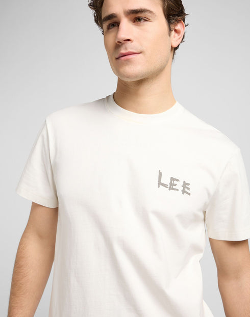Lee Men's Relaxed Graphic T-Shirt in Ecru - Rodeo In