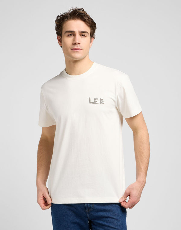 Lee Men's Relaxed Graphic T-Shirt in Ecru - Rodeo In