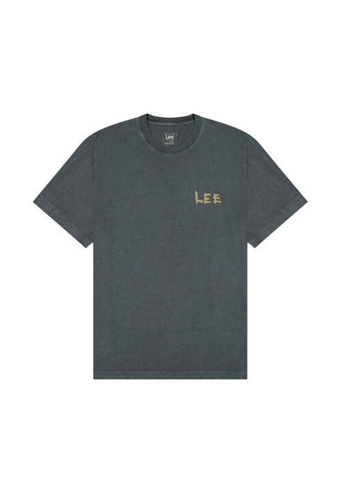 Lee Men's Relaxed Graphic T-Shirt in Washed Black - Rodeo In