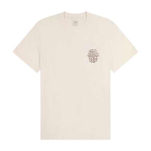 Lee Men's Relaxed T-Shirt in Ecru