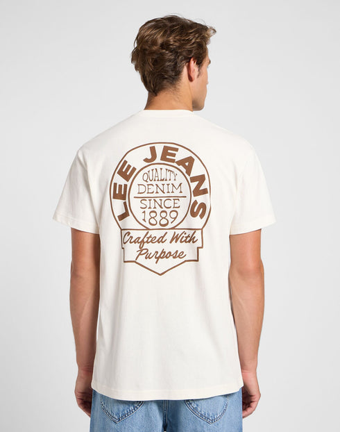 Lee Men's Relaxed T-Shirt in Ecru