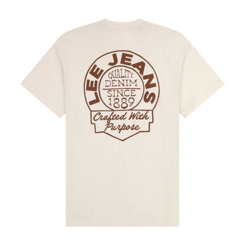 Lee Men's Relaxed T-Shirt in Ecru