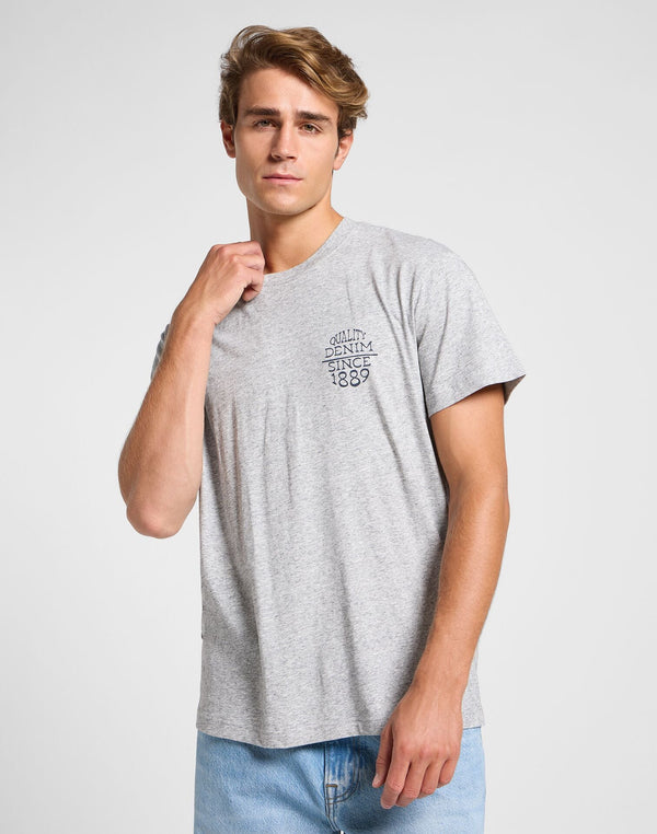 Lee Men's Relaxed T-Shirts In Grey Melee - Rodeo In