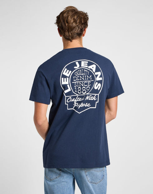 Lee Men's Relaxed T-Shirts In Mood Indigo - Rodeo In