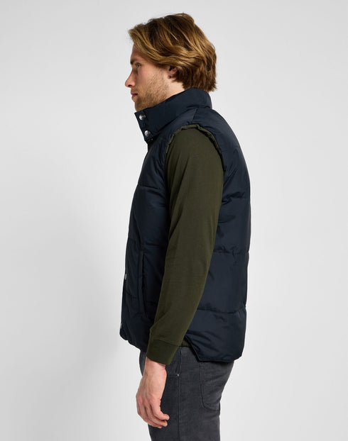 Lee Men's Reversible Western Puffer Vest In Olive Night