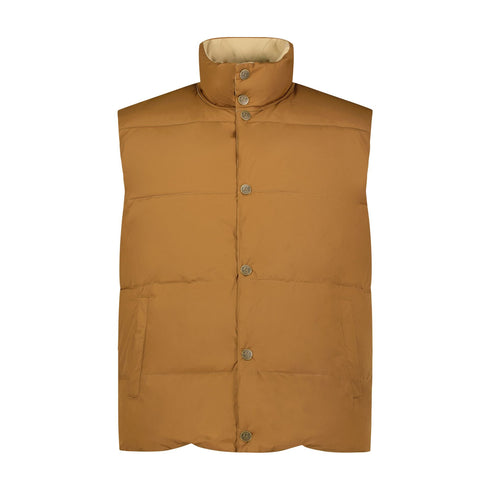 Lee Men's Reversible Western Puffer Vest In Sand