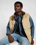 Lee Men's Reversible Western Puffer Vest In Sand