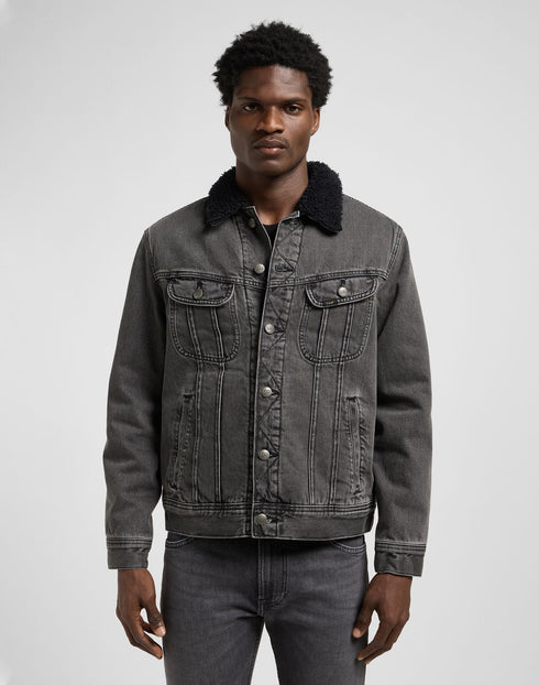 Lee Men's Sherpa Jacket In deep Obsidian