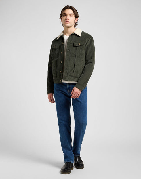 Lee Men's Sherpa Jacket In Frontier Olive - Rodeo In